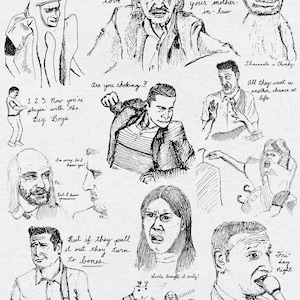 B&W Season 1 - I Think You Should Leave - Tim Robinson - ITYSL - Netflix - Art Print - Wall Art - Fan Art - Ink Sketches