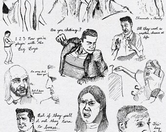 I Think You Should Leave Ink Sketch Print - Tim Robinson Fan Art