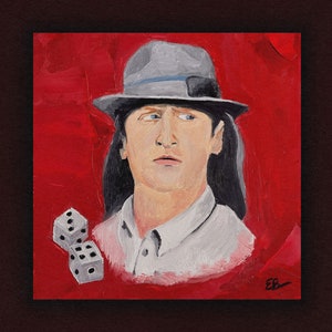 Fedora mit Safari Klappen - Ölfarbendruck - I Think You Sollte Leave - Tim Robinson - ITYSL - Kunstdruck - Portrait - Wandkunst - Fan Art