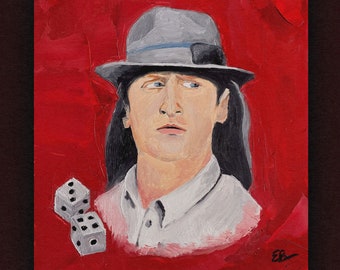 Fedora with Safari Flaps - Oil Paint Print - I Think You Should Leave - Tim Robinson - ITYSL  - Art Print - Portrait - Wall Art - Fan Art