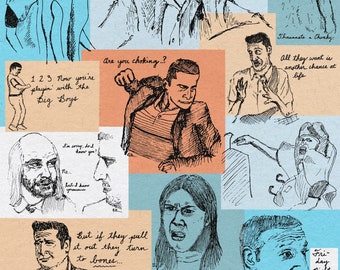 I Think You Should Leave Art Print – Season 1 Ink Sketches