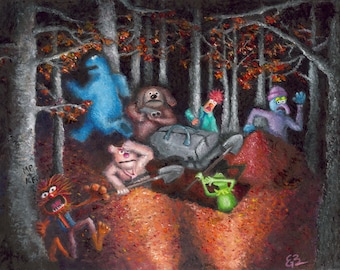 Muppets Crime Scene Giclée Print – Hand Signed Fan Art