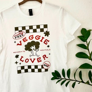 Maglietta »Veggie Lover« | T-shirt girocollo classica da donna | Veganismo, design vegetale