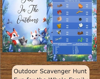 Outdoor Scavenger Hunt for Kids | Nature Walk Printable Activity | Backyard Exploration Game | Educational Family Fun | Nature  |Parties