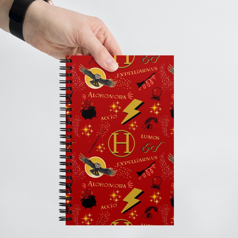 Wizard Spiral notebook, Owl Journal, Bookworm Gift, Librarian Gift, Gift for Nerd