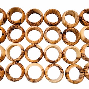 BETHLEHEM Handmade Olive Wood Napkin Rings image 8