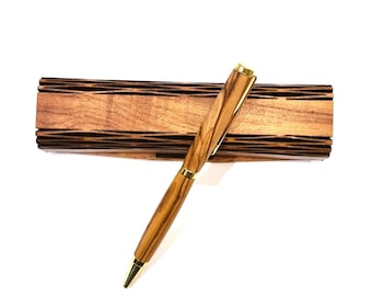 Ballpoint Pen Handcrafted Bethlehem Olive wood with Special Elegant Wooden box
