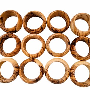 BETHLEHEM Handmade Olive Wood Napkin Rings image 7