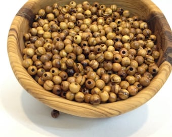 6mm Bethlehem polished premium quality Round olive wood beads