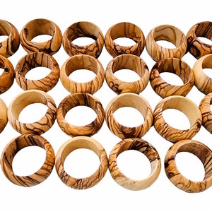 BETHLEHEM Handmade Olive Wood Napkin Rings image 9