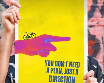 Póster de bicicleta de carretera | descarga digital | arte mural | imprimible | arte mural | | deportes