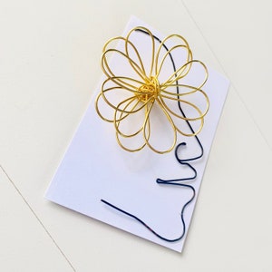 FACES Flower Wire Card Biglietto di auguri Biglietto di nozze Regalo di nozze Cartolina di natale Cartolina di auguri