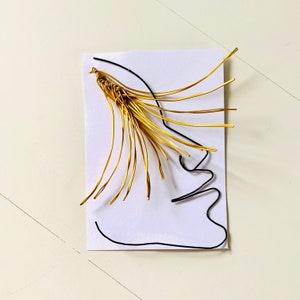 FACES Flower Wire Card Biglietto di auguri Biglietto di nozze Regalo di nozze Cartolina di nascita Biglietto di auguri Matrimonio