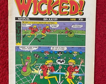 Marvel It's Wicked! Comic Book - 8 July, 1989 (No. 8) / Comic Book / Comic Book Gift / Ghostbusters / Slimer / Free Delivery