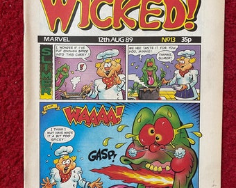 Marvel It's Wicked! Comic Book - 12 August, 1989 (No. 13) / Comic Book / Comic Book Gift / Ghostbusters / Slimer / Free Delivery