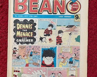 The Beano Comic Book - 17 October, 1981 (No. 2048) / Dennis the Menace / Beano Comic / Comic Book Gift / Free Delivery / Free UK Delivery