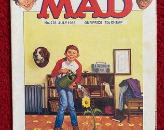 Komiks Mad Magazine (wydanie brytyjskie) - lipiec 1985 (nr 278) / Magazyn retro / Komedia / Humor / Prezent / Komiks w prezencie / Darmowa dostawa w Wielkiej Brytanii