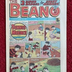 The Beano Comic Book - 13 September, 1986 (No. 2304) / Dennis the Menace / Beano Comic / Comic Book Gift / Free Delivery / Free UK Delivery