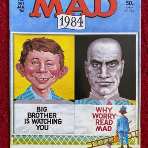 Mad Magazine (UK Edition) Comic Book - January 1984 (No. 261) / Retro Magazine / Comedy / Humour Gift / Comic Book Gift / Free UK Delivery