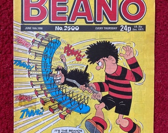 The Beano Comic Book Special - 16 June, 1990 (No. 2500) / Dennis the Menace / Beano Comic / Comic Book Gift / Free Delivery