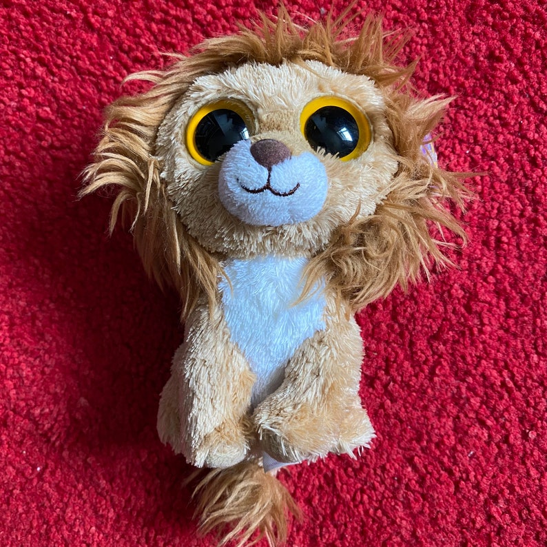 Ty Beanie Boo Hero Toy / Hero The Lion / Ty Toys / Beanie Babies / Lion Plush / 6 Inch Soft Toy / Rare Find