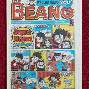 The Beano Comic Book - 6 September, 1986 (No. 2303) / Dennis the Menace / Beano Comic / Comic Book Gift / Free Delivery / Free UK Delivery