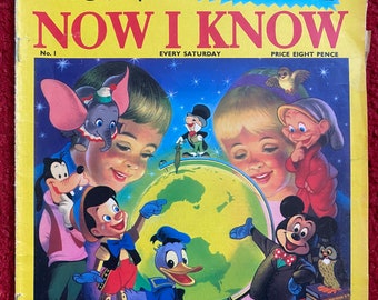 Walt Disney’s Now I Know, 7th October 1972 (No. 1) / Comic Book / Comic Book Gift / Disney Comic / Free Delivery / Free UK Delivery