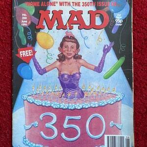 Mad Magazine (UK Edition) Comic Book - June 1991 (No. 350) / Retro Magazine / Comedy / Humour Gift / Comic Book Gift / Free UK Delivery