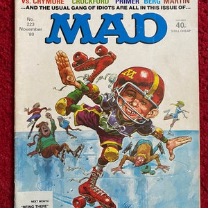 Mad Magazine (edizione britannica) fumetto - novembre 1980 (n. 223) / rivista retrò / commedia / regalo umoristico / regalo di fumetti / consegna gratuita nel Regno Unito