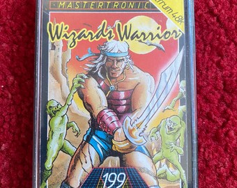 Wizards Warrior Spectrum Video Game Cassette (Mastertronic) / Video Game Gifts / Classic Video Game / Vintage Video Game / Free UK Delivery