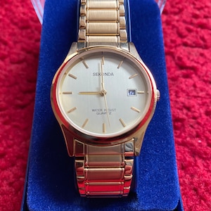 Heren Sekonda horloge / gouden platen / gouden band / vintage horloge / herenhorloge / herenhorloge / gratis VK levering