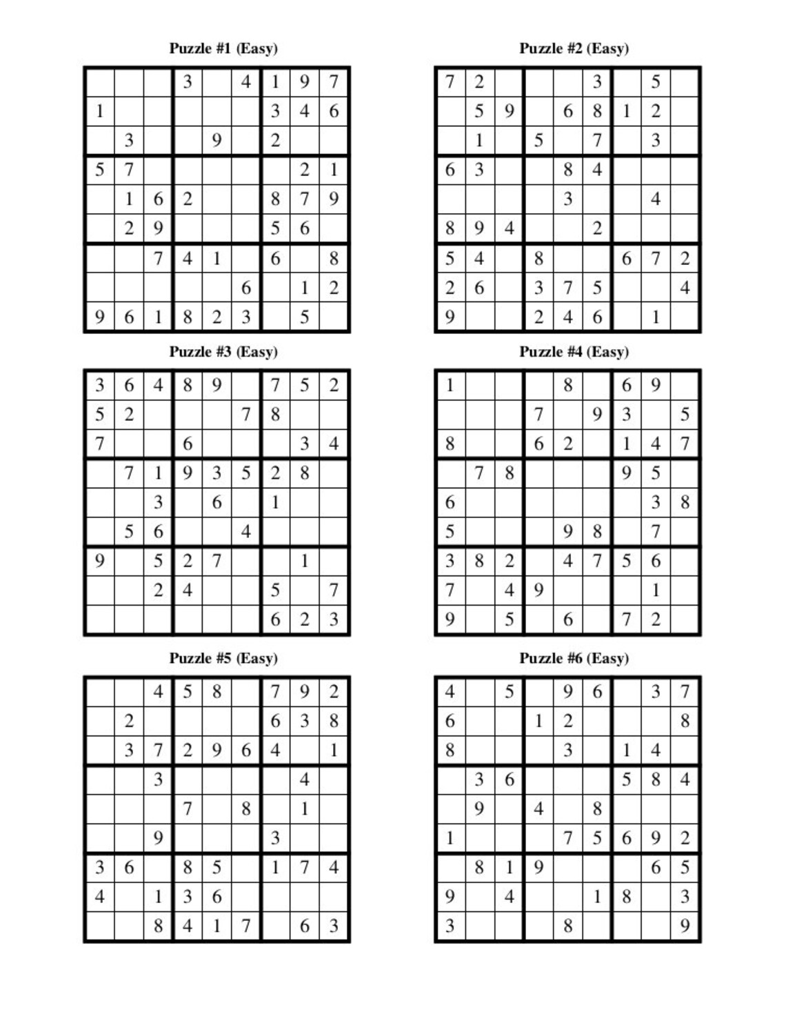 Sudoku Printable Puzzle Printable Sudoku Game Adults Activity Kids Game Kids Activity - Etsy
