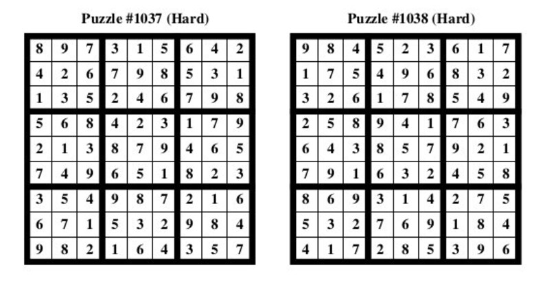 Sudoku Printable Puzzle Printable Sudoku Game Adults Activity Kids Game ...