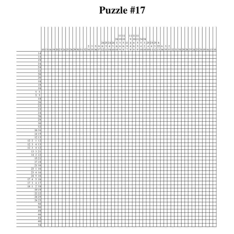 Nonogram Puzzle Printable Nonogram Puzzle Pic a Pix Game Paint by