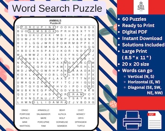 Word Search Puzzle Printable Word Search Printable Puzzle Activity Pages for Adults and Kids