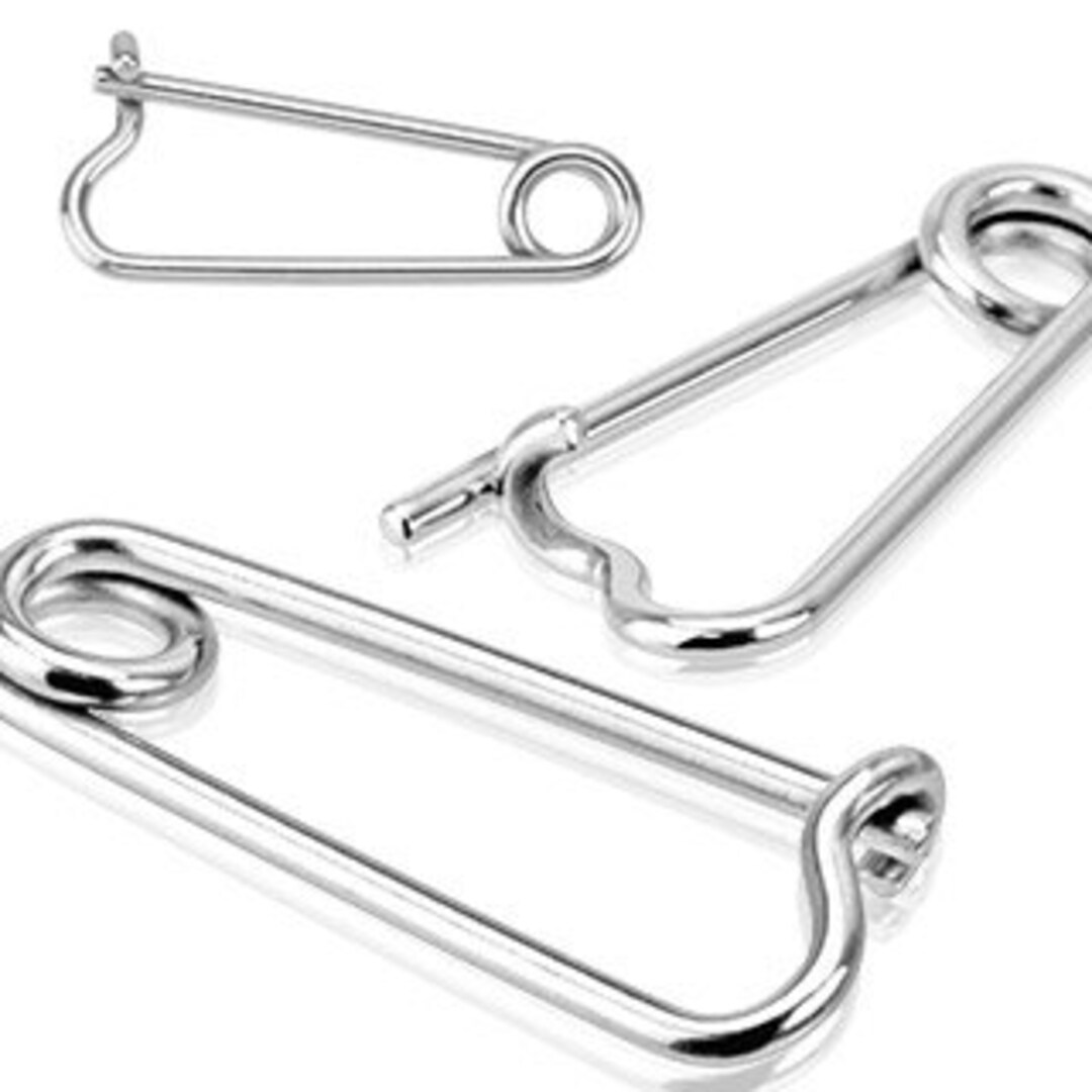 Safety Pin Nipple Ring/ear 316L Surgical Steel Etsy