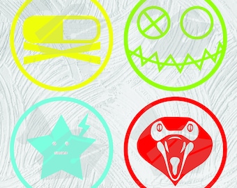 MCR Killjoys Vinyl Stickers: Party Poison, Fun Ghoul, Jet Star, Kobra Kid