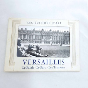 1960 年代のフォルダー入りヴィンテージ白黒ヴェルサイユポストカード - フランス語