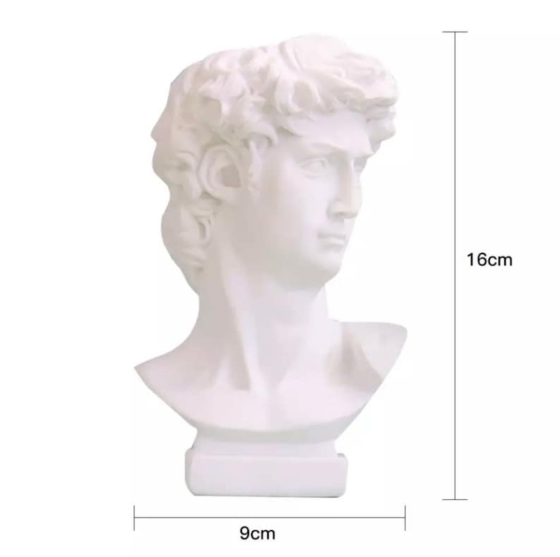 28cm 24cm White David Statue Vase Etsy