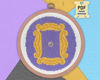 Frame cross stitch digital pattern