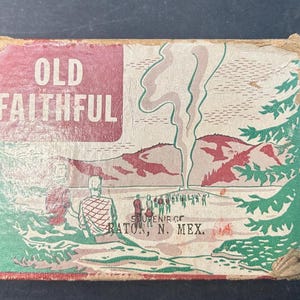 Vintage 1947 - Old Faithful slaapkamer minibox scène #784 H Fishlove & Co Reg. US
