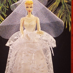 Ornamento de Natal do Dia do Casamento da Barbie Vintage 1997 Hallmark Keepsake 4º da Série