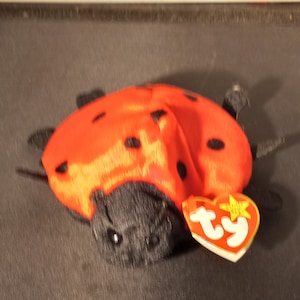 Vintage 1993 Ty Original Beanie Baby Lucky the Ladybug with Tag Errors