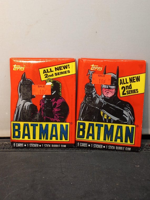 Vintage Batman 1989 Series 2 Topps - Trading Cards - Sealed Wax