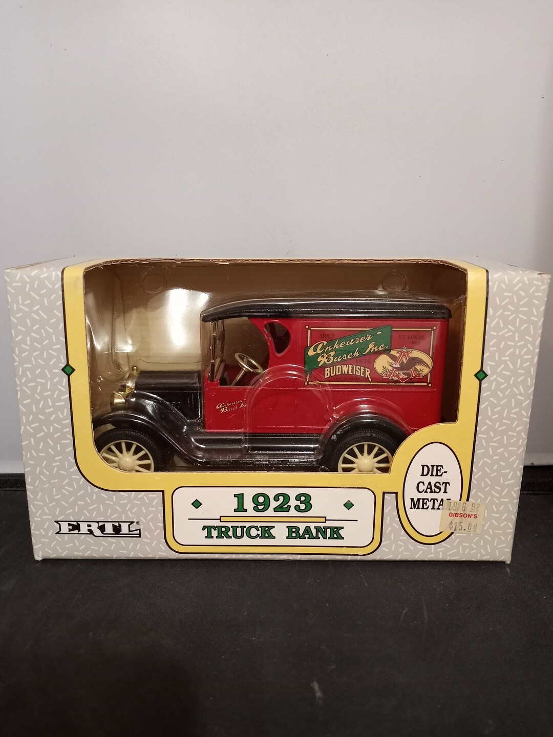 Vintage 1992 ERTL Coin Bank Anheuser Busch Budweiser 1923 Diecast