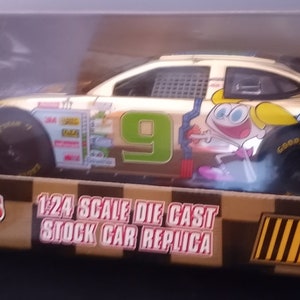 Vintage 1999 Racing Champions NASCAR Gold Commemorative Series Stock Car Jerry Nadeau #9 Limited Ed. Cartoon Network 1:24 NIB NRFB