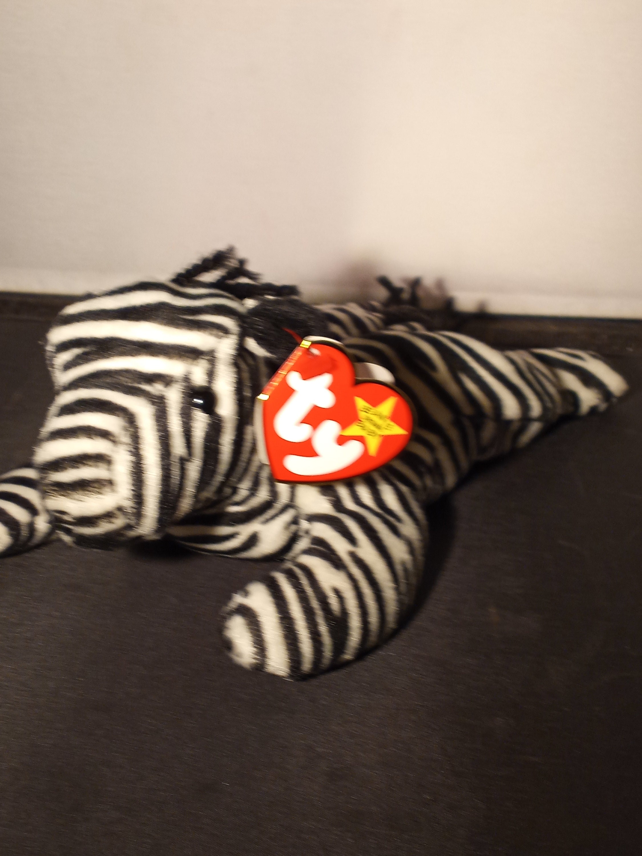 Vintage 1995 TY Beanie Baby ZIGGY the Zebra PVC Pellets With