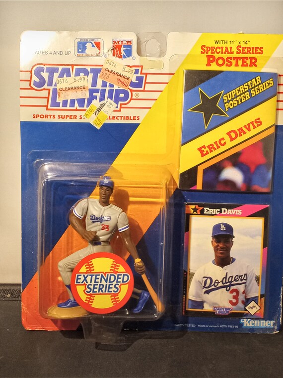Vintage 1992 Starting Lineup MLB Eric Davis Action Figure With