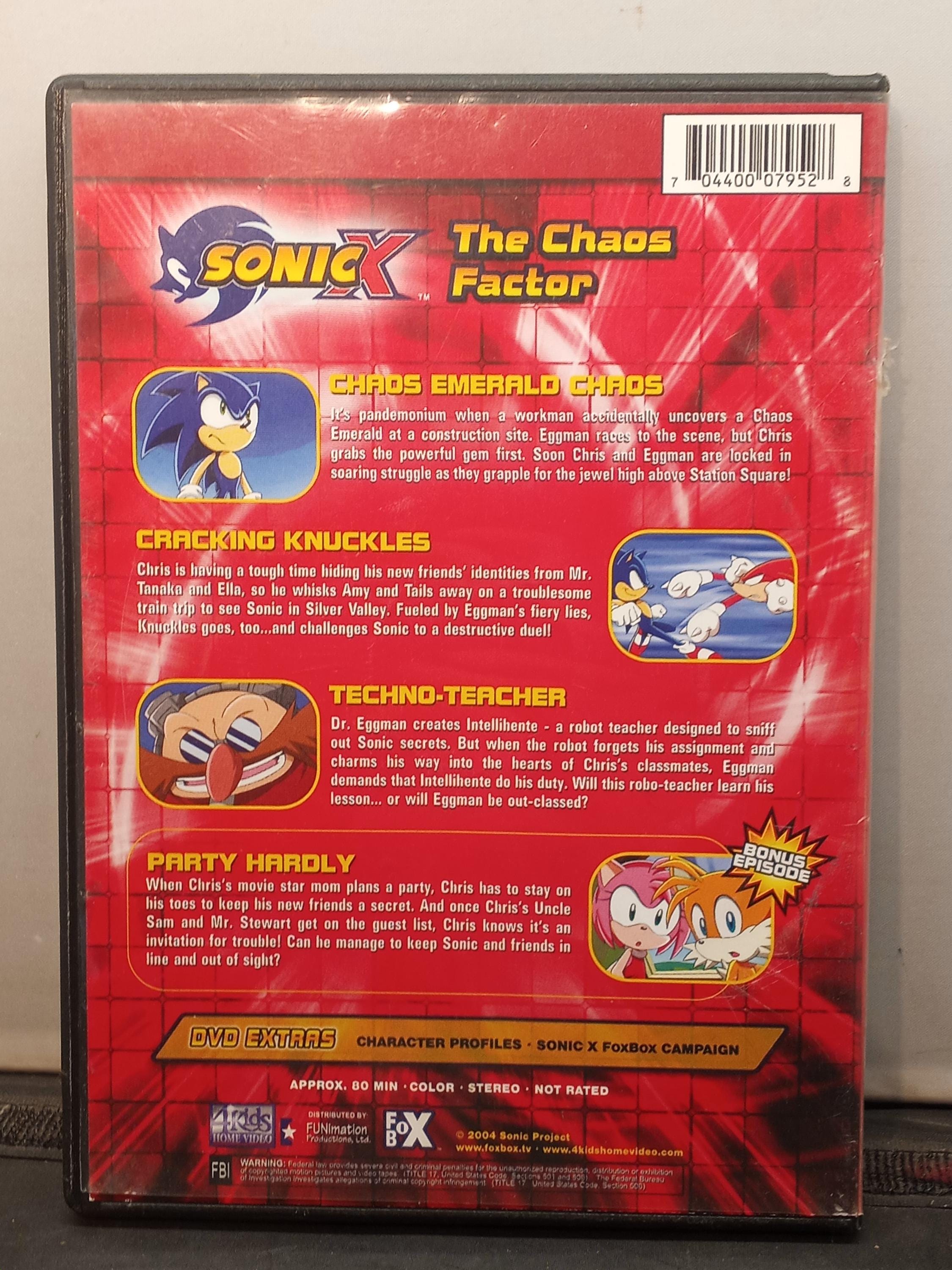 Sonic X - Vol. 2: the Chaos Factor (DVD, 2004) - Etsy