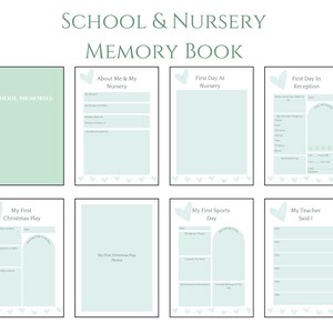 DESCARGA DIGITAL Libro de recuerdos escolares / Diario de recuerdos de la escuela primaria / Regalo del primer día de clases / Álbum de fotos escolares / Regalo de regreso a clases